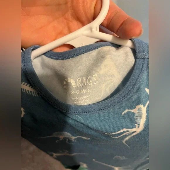 Rags to Raches Dinosaurs Romper Skeletons - Picture 3 of 6